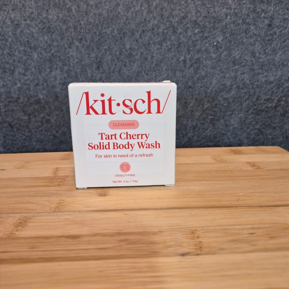 New Kitsch Tart Cherry Solid Body Wash Bar 4oz cleanser granola sustainable